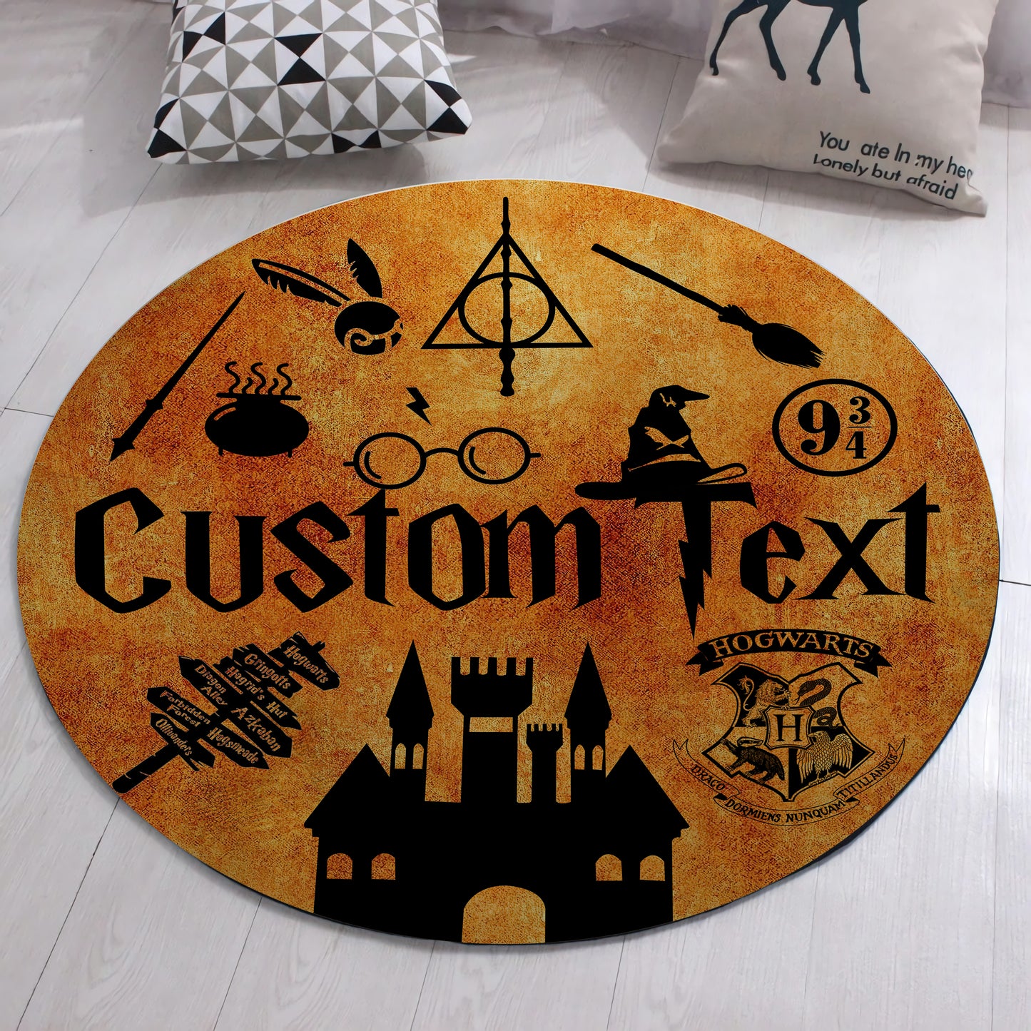 Harry Potter Rug, Personalized Carpet, Movie Room Decor, Fantastic Movie Mat, Harry Potter Gifts