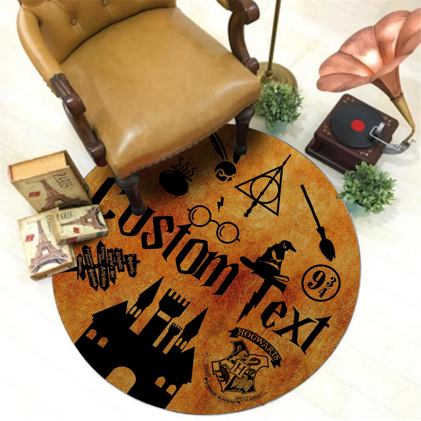 Harry Potter Rug, Personalized Carpet, Movie Room Decor, Fantastic Movie Mat, Harry Potter Gifts