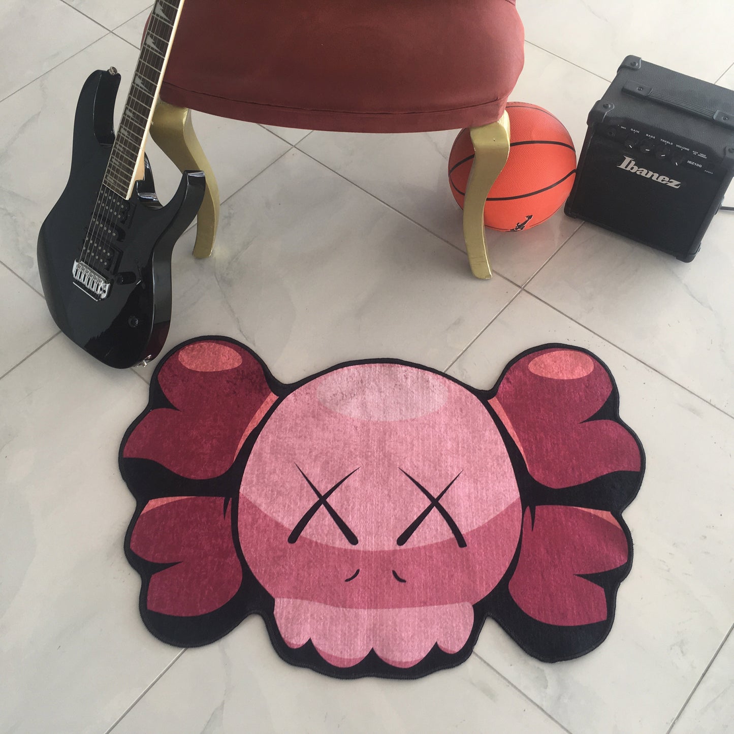 Pink KAWS Rug, Hypebeast Mat for KAWS Lover, Sneaker Room Decor, Street Art Carpet, Hypebeast Gift ürününün kopyası