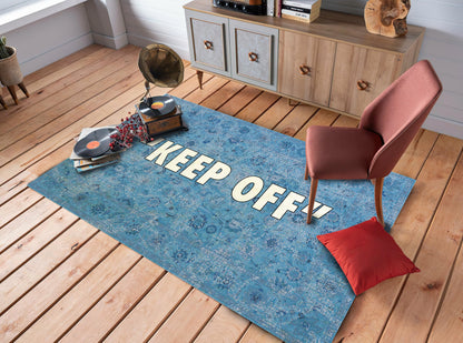 Retro Style Keep Off Rug, Living Room Mat, Floral Printed Carpet, Sneaker Decor, Brand Keepoff Rug