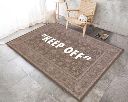 Sneaker Art Rug, Keep Off Area Mat, Living Room Carpet, Keepoff Decor, Brand Rug