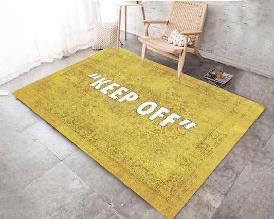 Brand Keep Off Printed Rug, Boho Carpet, Sport Mat, Sneaker Room Decor, Popular Keepoff Rug