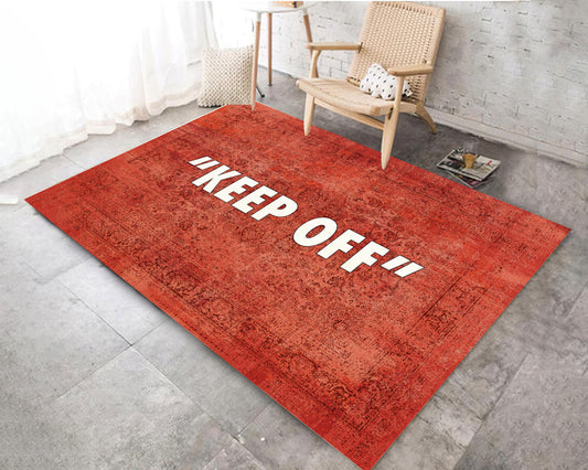 Keep Off Rug, Living Room Carpet, Keepoff Text Mat, Sneaker Room Rug, Hypebeast Rug, Cool Area Mat