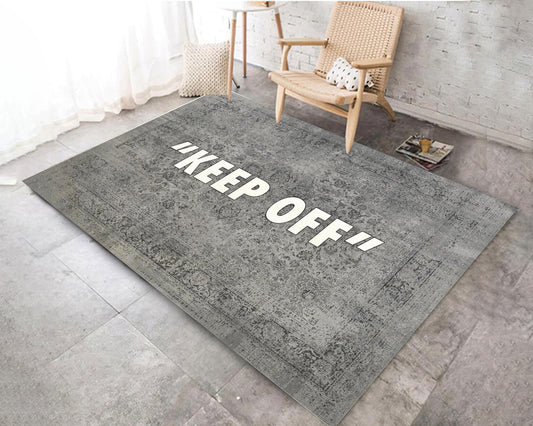 Cool Sneaker Rug, Brand Keepoff Themed Rug, Keep Off Carpet, Cool Sneaker Room Decor