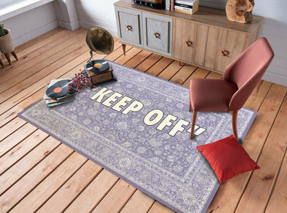 Keep Off Printed Area Rug, Living Room Mat, Boho Style Decor, Keepoff Carpet, Bohemian Rug