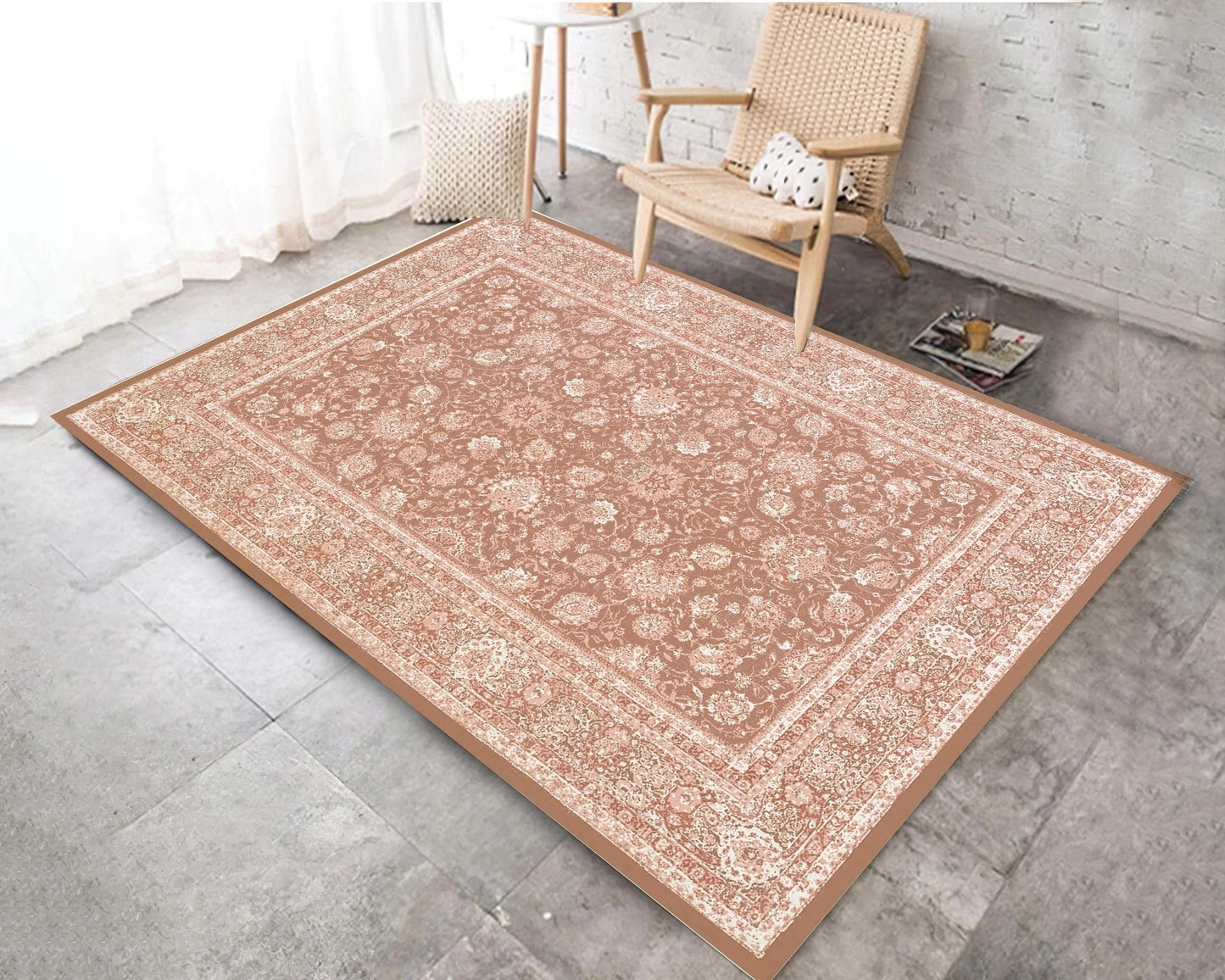 Oriental Rug, Persian Style Carpet, Bohemian Home Decor, Living Room Mat, Modern Art Rug
