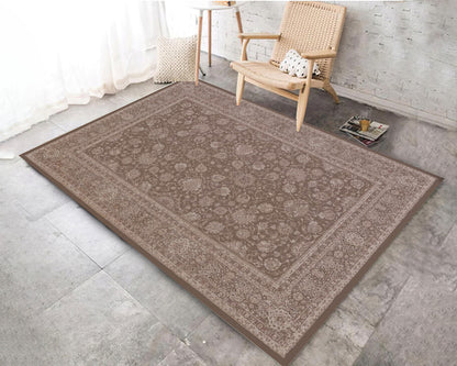 Ethnic Rug, Flower Printed Carpet, Boho Style Mat, Luxury Decor, Housewarming Gift