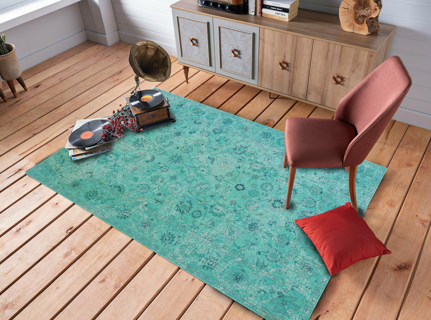 Bohemian Rug, Classical Printed Carpet, Kitchen Area Mat, Turkish Motif Decor, Housewarming Gift