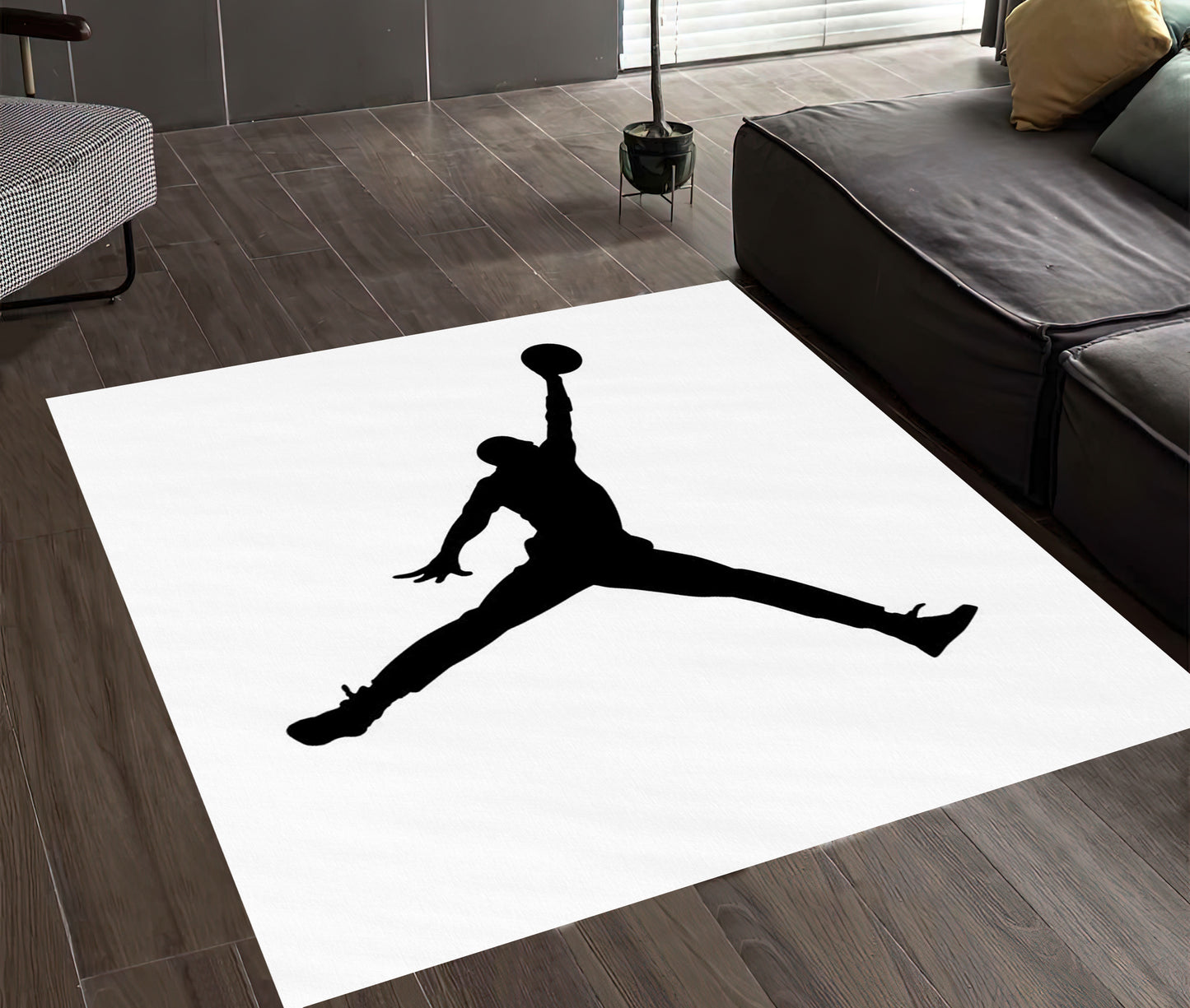 Michael Jordan Rug, Jump Man Themed Carpet, Basketball Lover Mat, Sport Rug, Air Jordan Decor