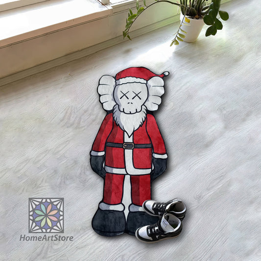 Kaws Rug, Father Christmas Carpet, Noel Themed Mat, Sneaker Room Rug, Christmas Decor, Sneakerhead