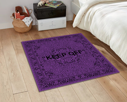 Keep Off Rug, Virgil Abloh Carpet, Purple Keepoff Mat, IKEA Carpet, Sneaker Room Rug, Hypebeast Decor