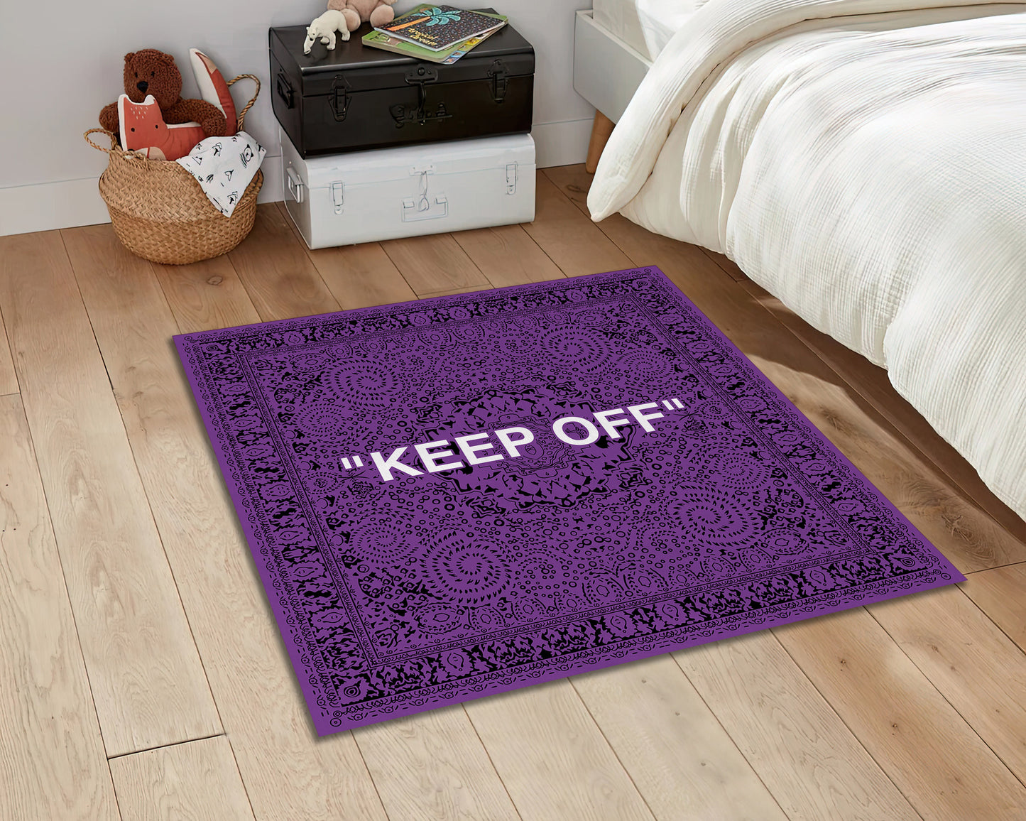 Keep Off Rug, Virgil Abloh Carpet, Keepoff Themed Mat, IKEA Carpet, Sneaker Room Rug, Hypebeast Decor