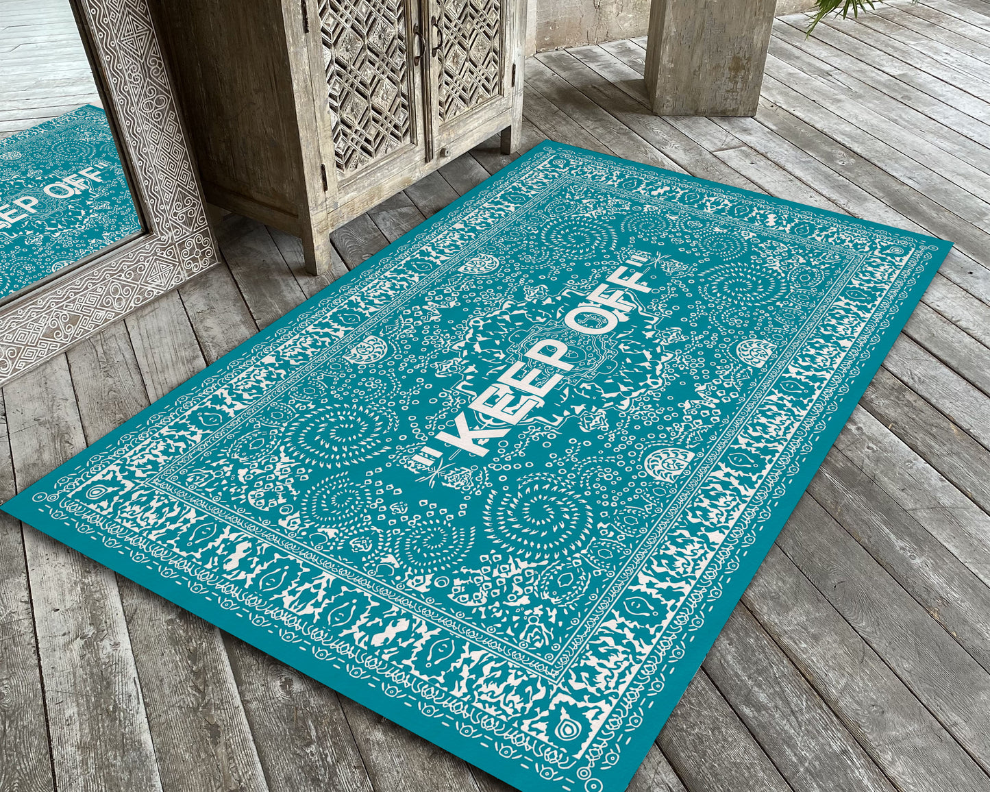 Turquoise Keep Off Rug, Sneaker Room Mat, Popular IKEA Carpet, Hypebeast Mat, Keepoff Rug, Sneaker Decor