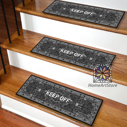 Keep Off Stair Rugs, Keepoff Stair Treads Mats, Street Fashion, Non-Slip Stair Step Rugs, Modern Stair Rugs