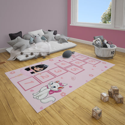 Hopscotch Kids Rug, Girl Room Carpet, Nursey Play Mat, Custom Children Rug, Kids Gift