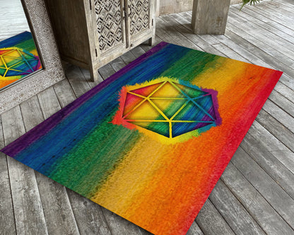 LGBT Rug, Rainbow Carpet, LGBT Symbol Mat, Teenage Room Decor, Lesbian Gift