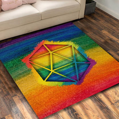 LGBT Rug, Rainbow Carpet, LGBT Symbol Mat, Teenage Room Decor, Lesbian Gift