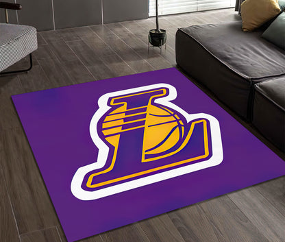 Lakers Rug, Custom Basketball Carpet, NBA Decor, Lakers Symbol Rug, Jordan Rug