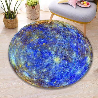 Full Moon Rug, Space Carpet, Galaxy Mat, Planet Decor, Kids Room Rug, 3D Moon Rug