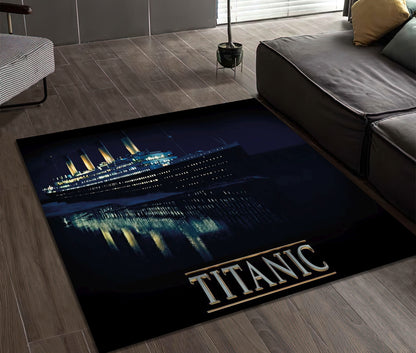 Titanic Ship Rug, Movie Room Carpet, Popular Movies Decor, Living Room Mat