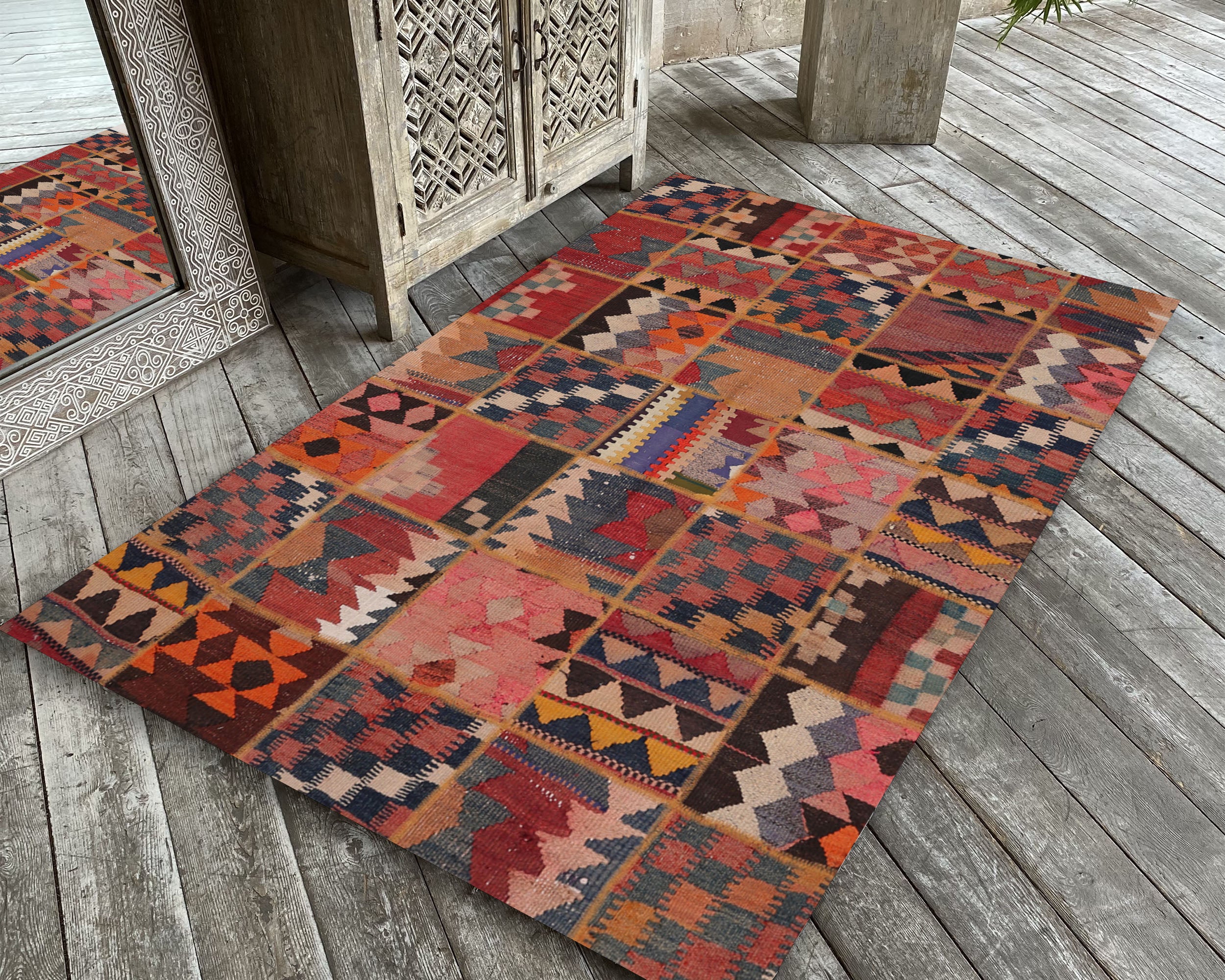 Aztec Art Rug Aztec Rug, Colorful Tribal Carpet, Ethnic Decor, Bedroom Mat, Boho Sty ...