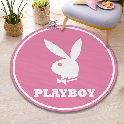 Pink Playboy Rug, Girl Room Carpet, Playboy Symbol Decor, Teenage Mat, Party Gift