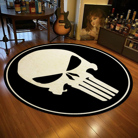 Punisher Rug, Marvel Character Carpet, Avengers Logo Mat, Punisher Symbol Rug, Marvel Gift