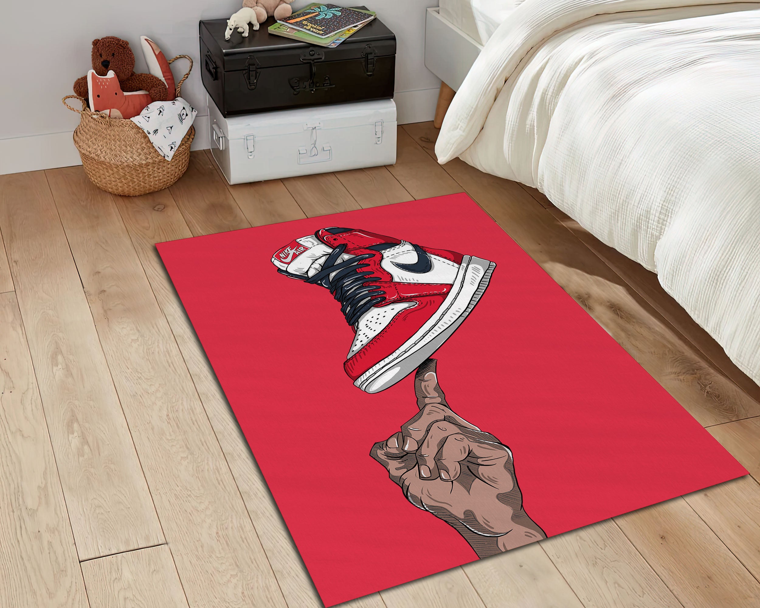 Nike Jordan Rug Air Jordan 1 Carpet Sneaker Decor Sneaker Room Mat Jump man Rug