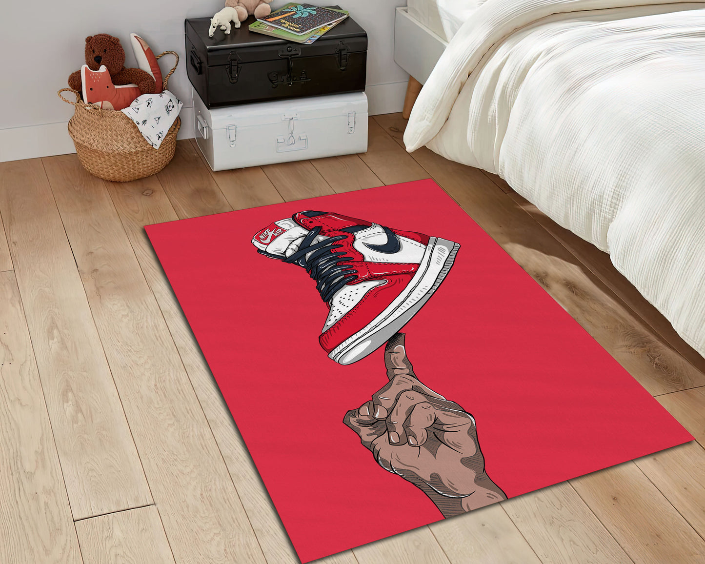 Nike Jordan Rug, Air Jordan 1 Carpet, Sneaker Decor, Sneaker Room Mat, Jump man Rug