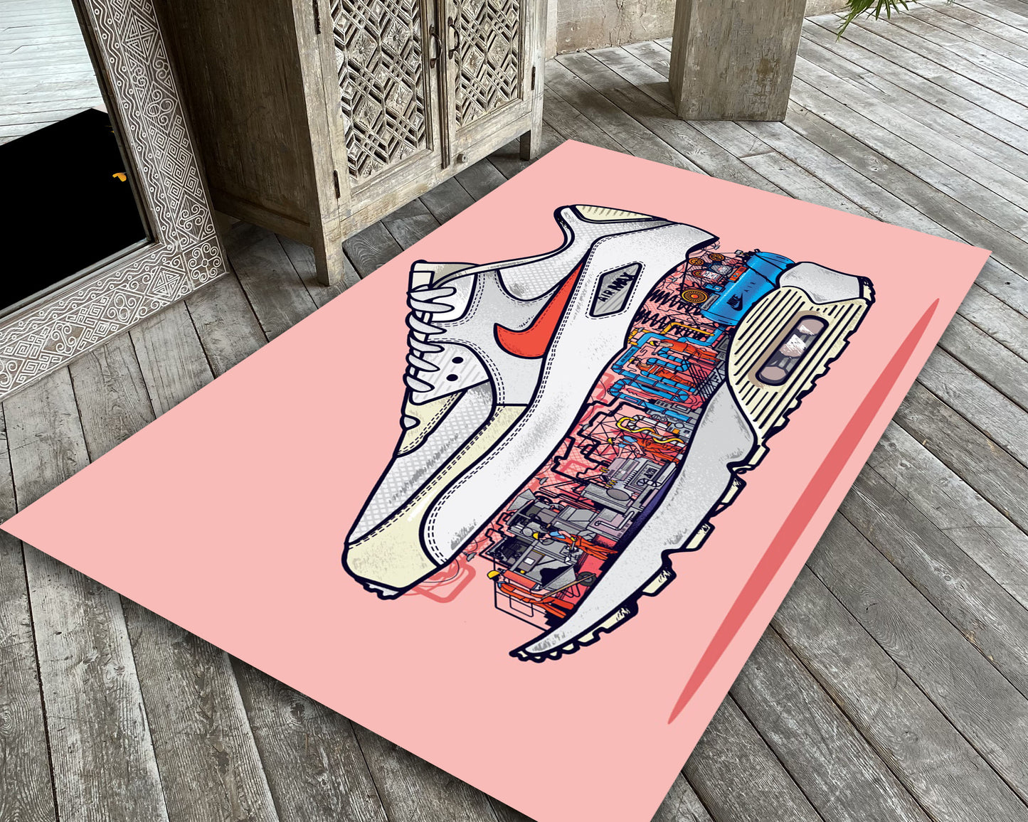 Funny Nike Rug, Air Jordan Carpet, Air Max Rug, Sneaker Room Decor, Nike Mat, Sneaker Lover Gift