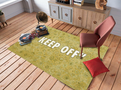 Retro Style Keepoff Rug, Brand Keep Off Carpet, Bedroom Mat, Sneakerhead Art Decor, Floral Themed Rug