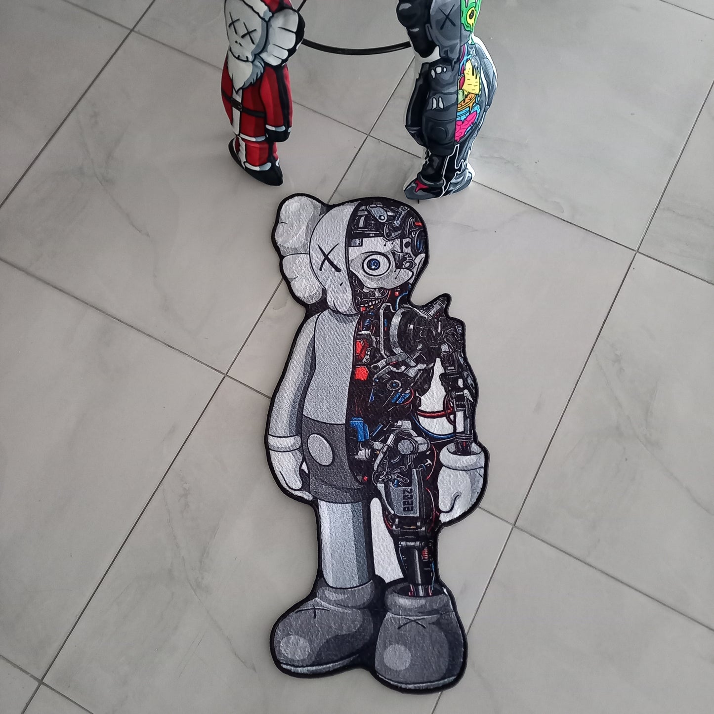 Robot Kaws Rug, Hypebeast Carpet, Sneakerhead Mat, Kaws Decor, Sneaker Room Rug, Jordan Gift