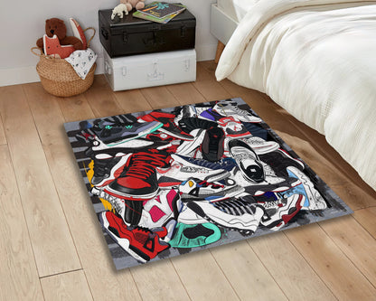 Jump Man Rug, Air Jordan 1 Carpet, Sneaker Room Mat, Sneakerhead, Nike Carpet, Basketball Lover Decor