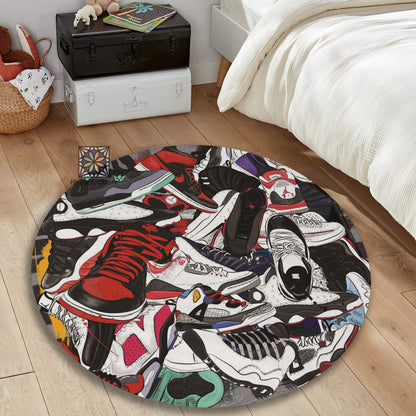 Air Jordan Rug, Sneaker Room Mat, Sneaker Round Carpet, Jump Man Decor, Nike Rug, Jordan Gift