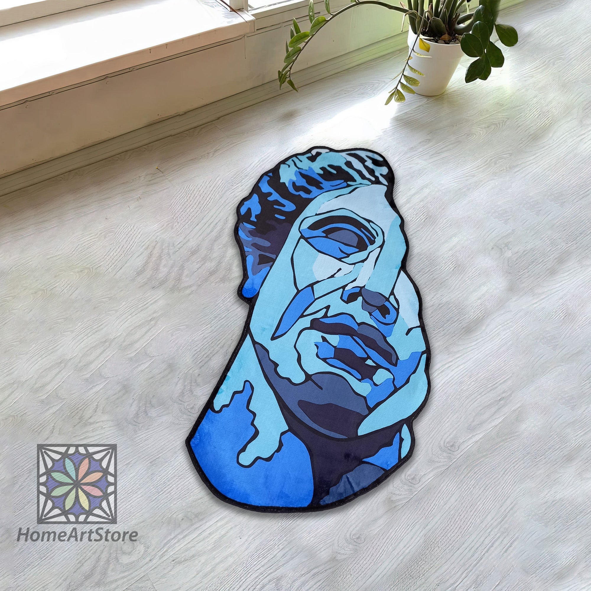 David Rug Maker Statue of David Rug - Abstract Decor Minimal Home Carpet and Office Ma ...