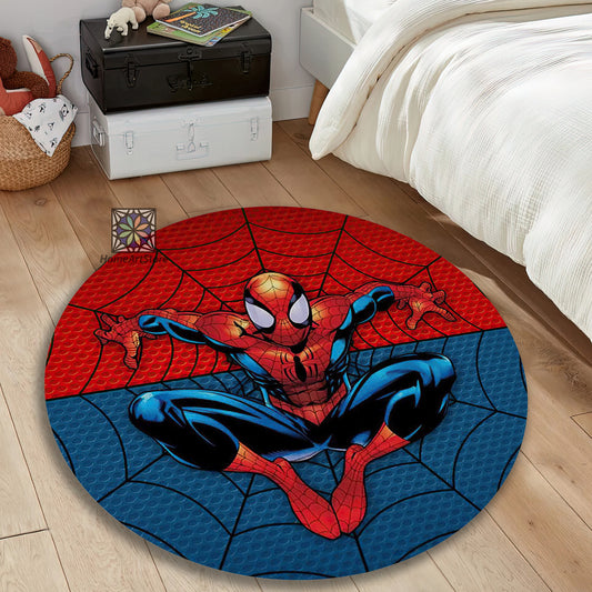 Spiderman Themed Rug, Super Hero Carpet, Kids Room Decor, Nursey Mat, Marvel Rug, Avengers Gift