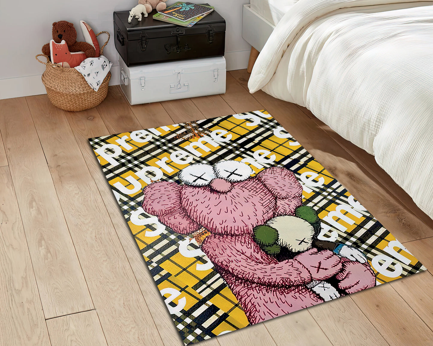 Kaws Rug, Iconic Supreme Carpet, Brand Rug, Hypebeast Mat, BFF Kaws Decor, Sneaker Gift