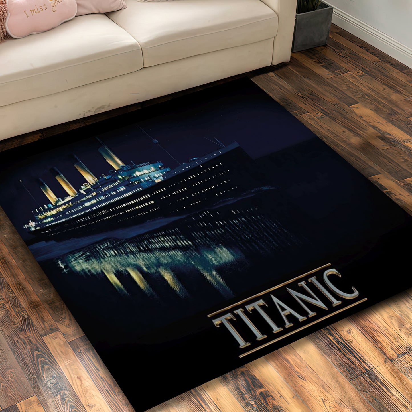 Titanic Ship Rug, Movie Room Carpet, Popular Movies Decor, Living Room Mat