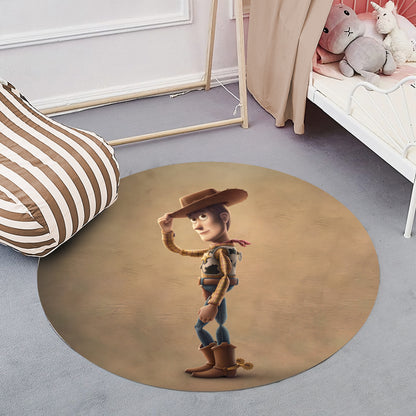 Toy Story Rug, Sheriff Woody Patterned Carpet, Cartoon Decor, Nursey Play Mat, Kids Room Rug