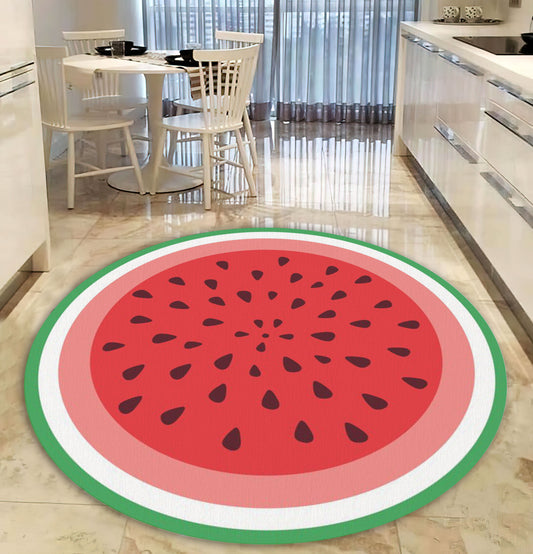 Watermelon Rug, Cute Kids Room Carpet, Nursery Play Mat, Baby Shower Fruit Decor
