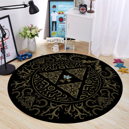 Zelda Round Logo Rug - Gaming Chair Mat for Game Decor and Zelda Art