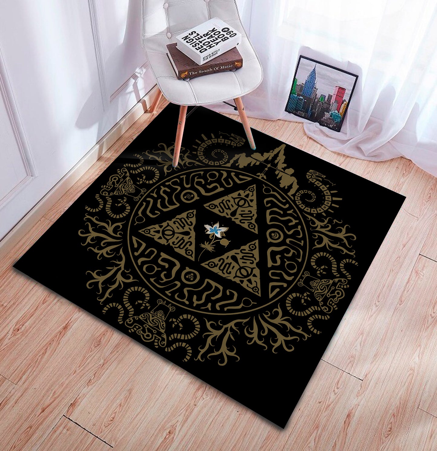 The Legend of Zelda Rug - Zelda Logo Art for Gaming Chair Mat and Game Decor