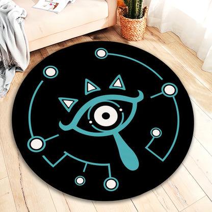Zelda Symbol Eye Rug, Game Room Carpet, Zelda Art Mat, Video Game Decor, Hyrule Rug