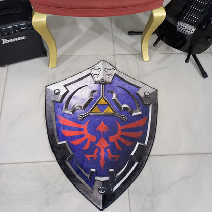 Zelda Shield Rug - Enhance Your Game Room Decor with this Artful Gaming Mat