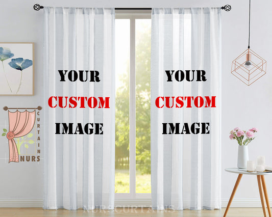 Custom Curtain - Personalized Blackout Curtain- Special Size- 80x60cm