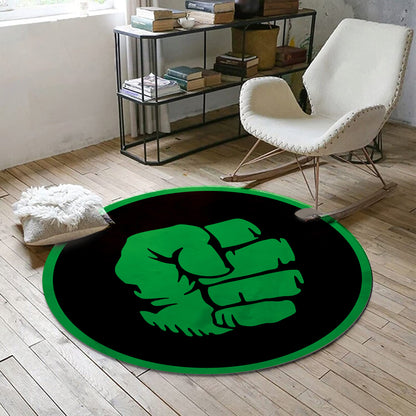 Hulk Symbol Rug, Marvel Carpet, Hulk Smash Rug, Avengers Decor, Kids Room Rug, Super Hero Mat, Avengers Gift