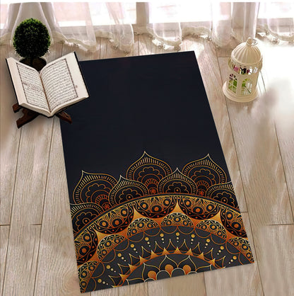 Mandala Symbol Prayer Mat, Turkish Motif Prayer Rug, Islamic Prayer Area Mat, Ramadan Eid Decor, Islamic Gift
