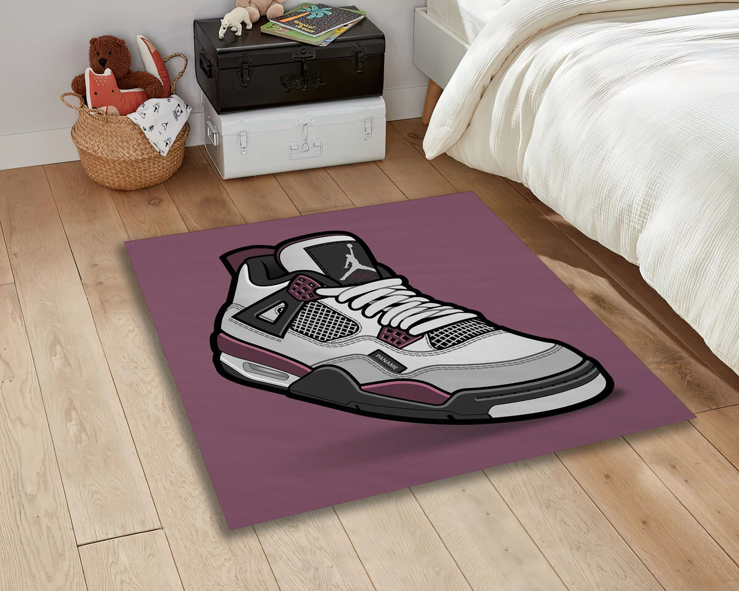 Jump man Symbol Rug, Air Jordan Carpet, Sneaker Room Mat, Jordan Art Carpet, NBA Decor