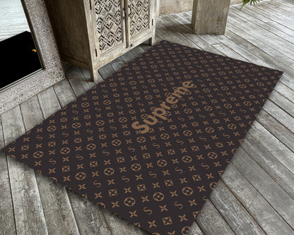 LV Symbol Rug, Street Fashion Decor, Luxury Carpet, Louis Vuitton Carpet, Brand Rug, Supreme Rug