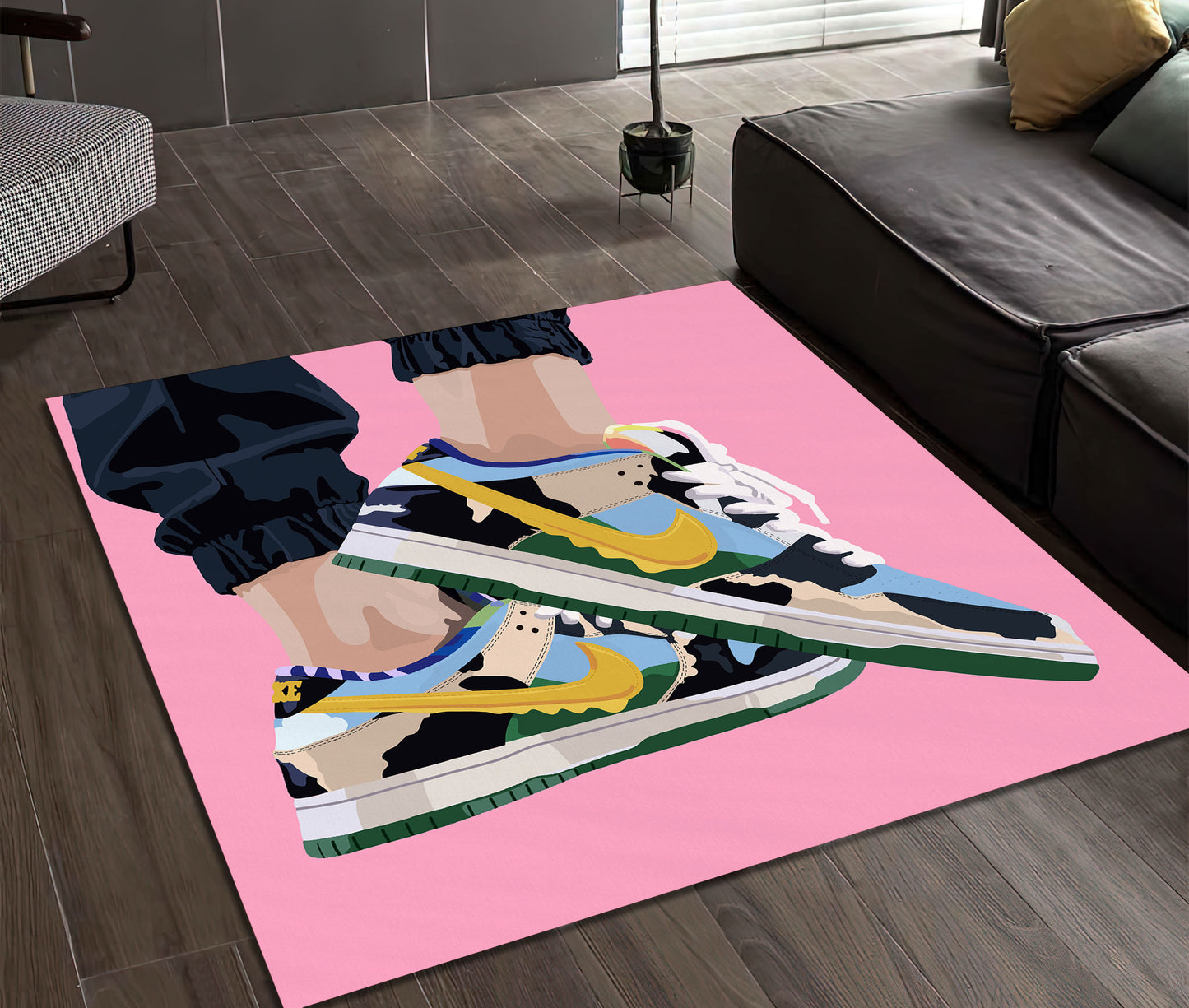 Nike Sneaker Rug, Sneaker Room Mat, Jordan Carpet, Street Fashion Decor, Nike Carpet